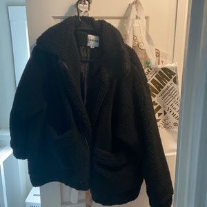 I AM GIA black teddy jacket